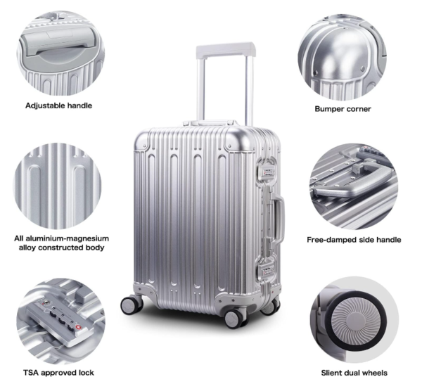 TRAVELKING All Aluminum Carry On Luggage 2