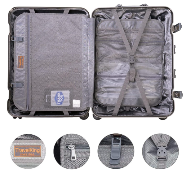 TRAVELKING All Aluminum Carry On Luggage 3