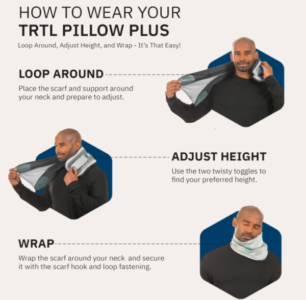 trtl Pillow Plus - Adjustable Neck Pillow for Airplane Travel 2